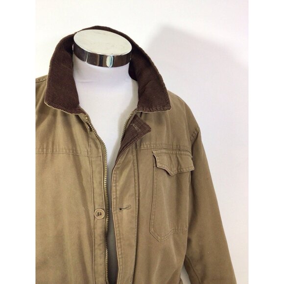 Outdoor Life Brown Jacket Canvas Chore Coat Mens Large - Picture 6 of 8
